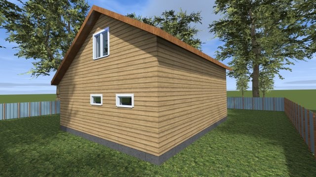 Каркасный дачный дом [011.14]