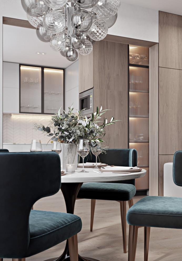 Дизайн проект кухни-гостиной ЖК Лазурный г. Воронеж