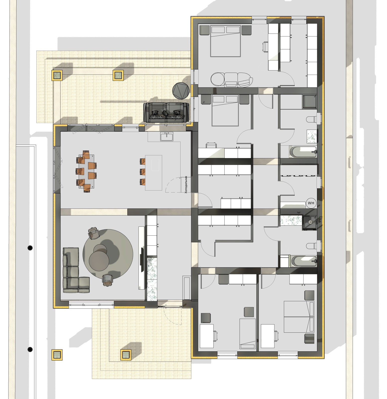 Одноэтажный жилой дом