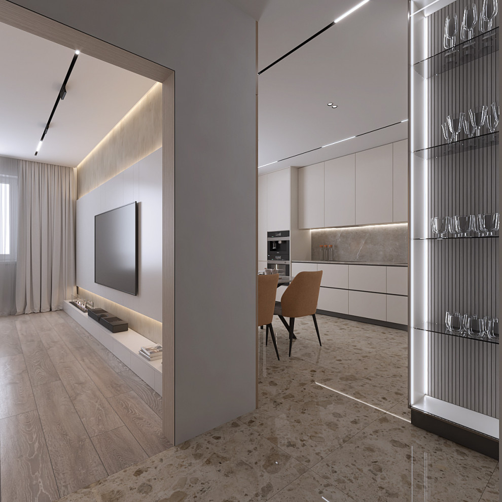 Геометрия комфорта. Квартира в современном стиле: 3-комнатная квартира 86 м2