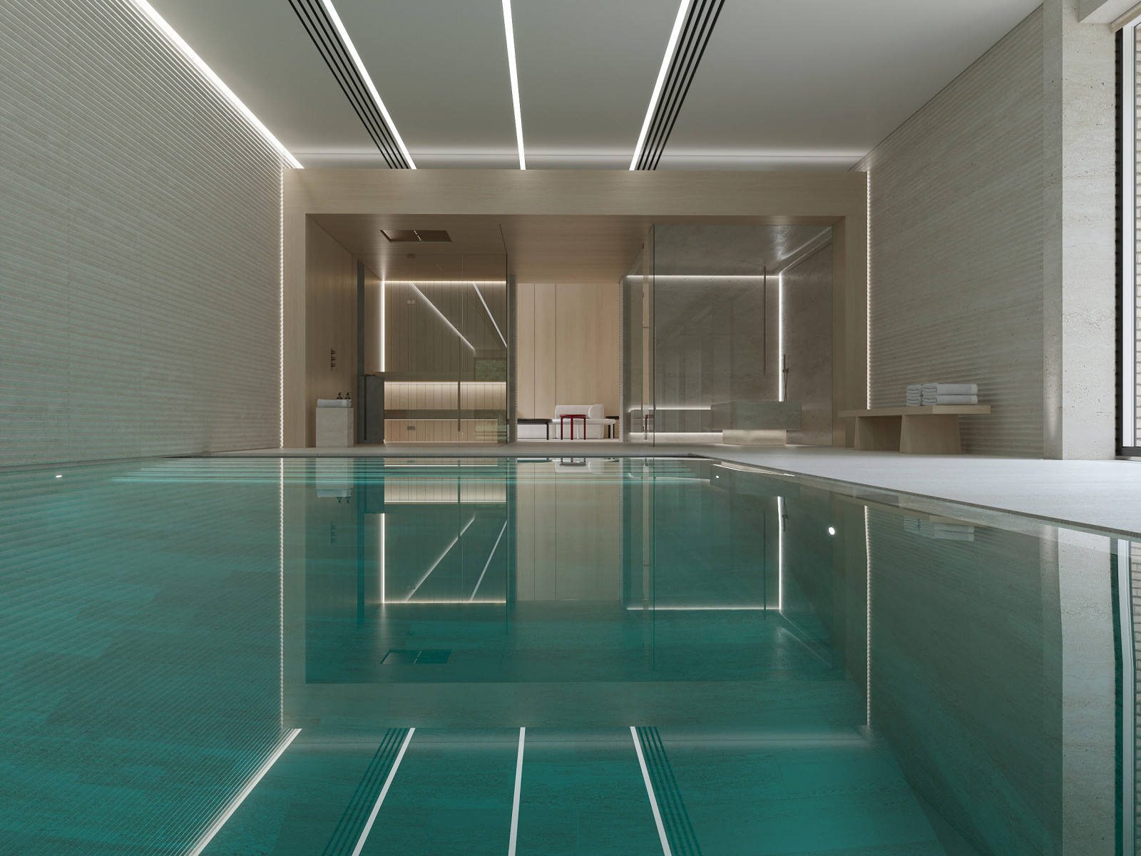 Интерьер СПА-2 в частной резиденции.