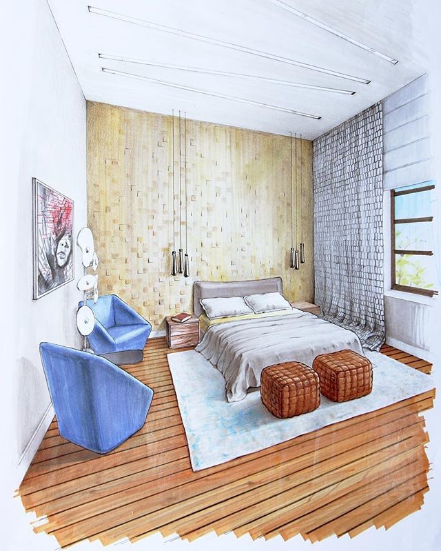 Эскизная подача интерьера для ивентеров, дизайнеров и архитекторов