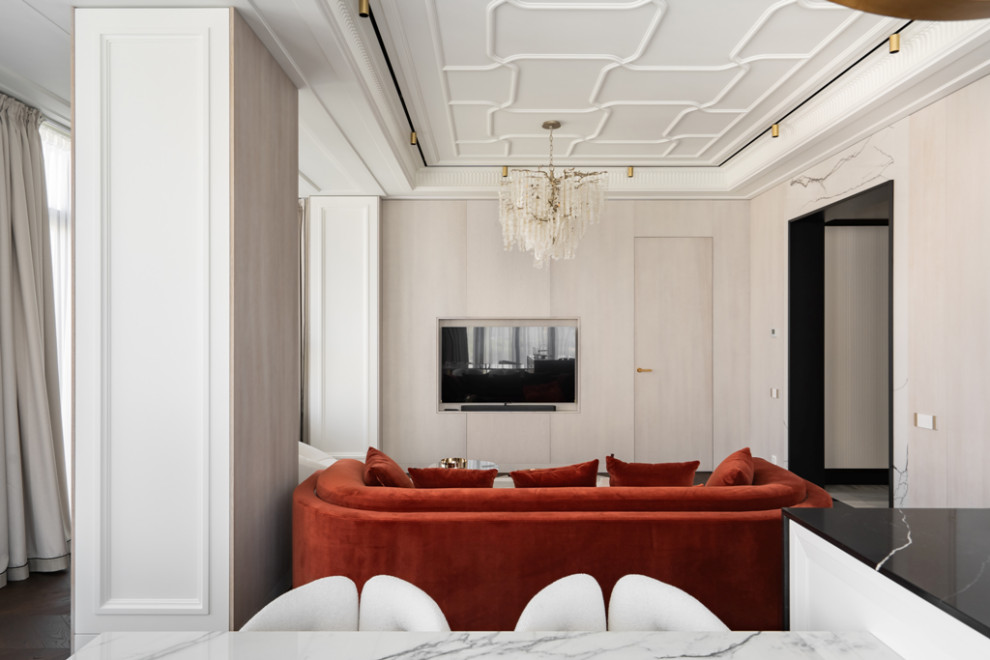 Шикарная квартира с белой мебелью