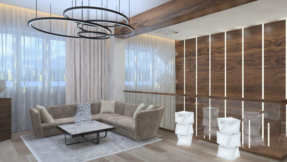 Дизайн интерьера коттеджа “Русская усадьба” 270 кв.м