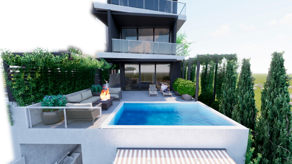 Проект участка в Адлере со сложным рельефом