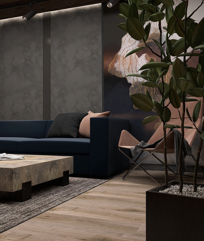 Обложка проекта: Бюджетный лофт для холостяка