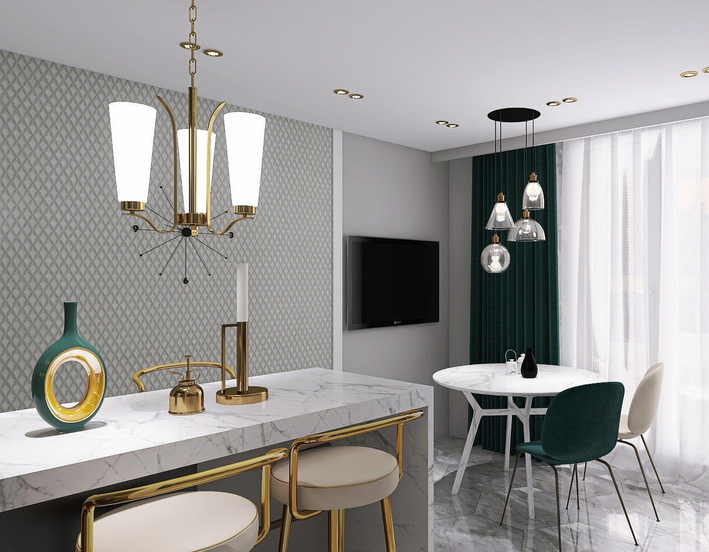 Современная трёхкомнатная квартира