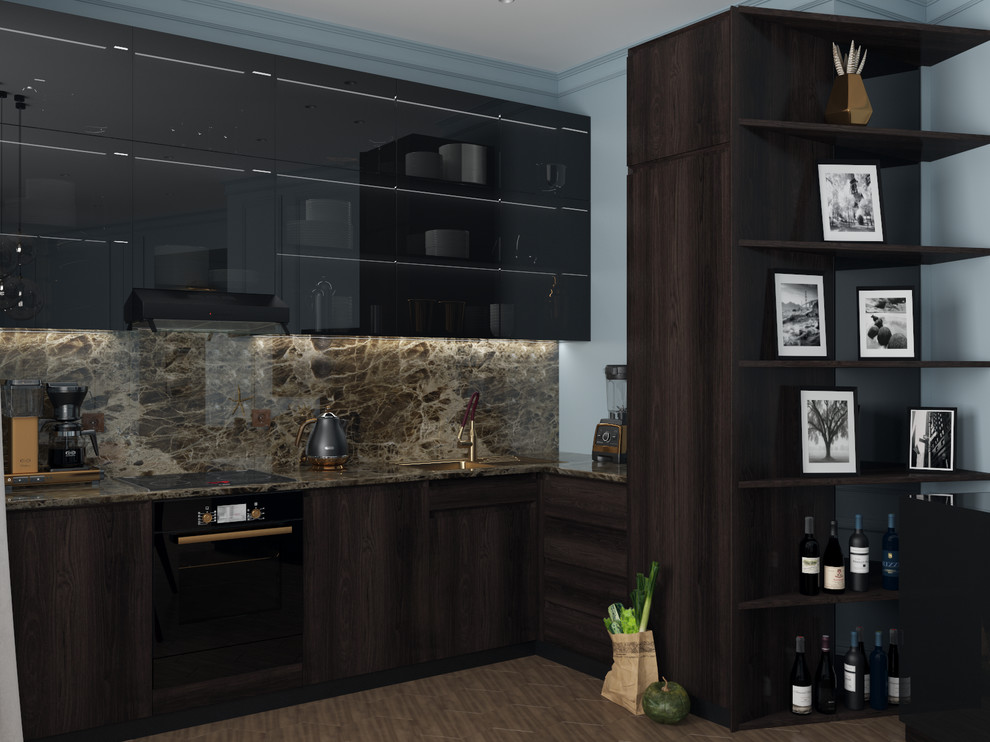 ЖК «Донской Олимп». Дизайн кухни в парижском стиле