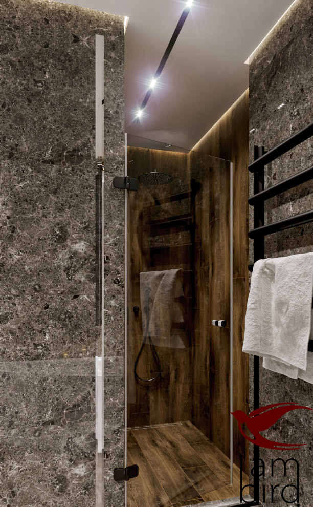 Натуральные оттенки в интерьере квартиры в ЖК "Лефорт" 130 кв.м