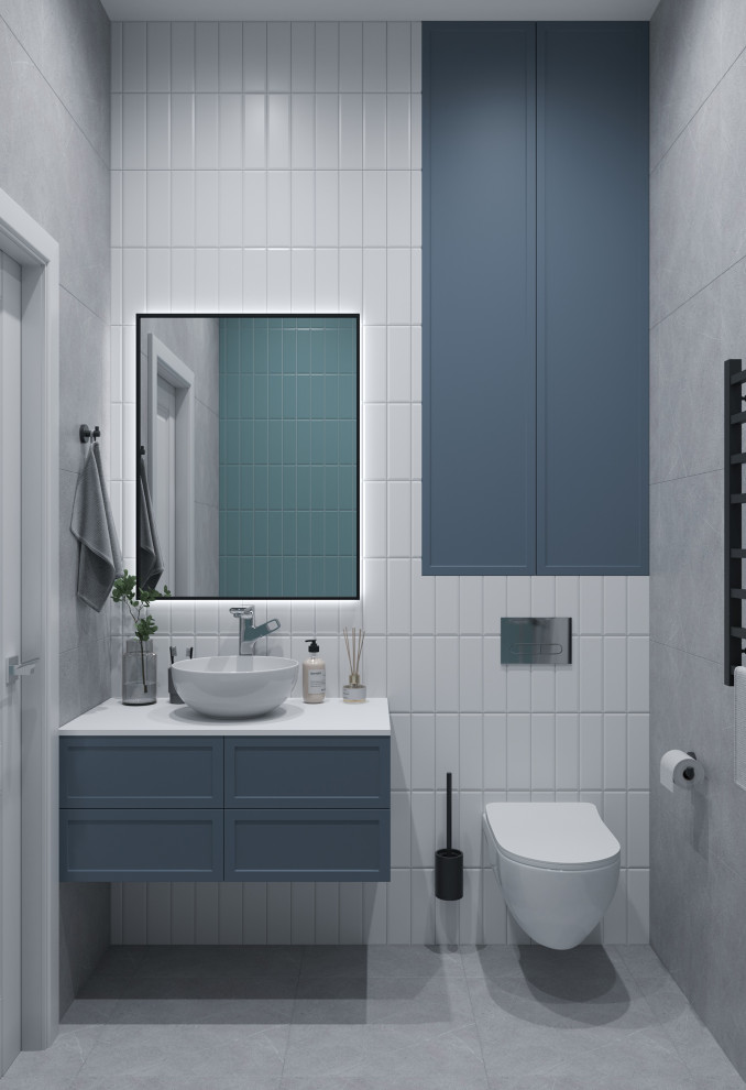 Обложка проекта: Ванная в голубых оттенках