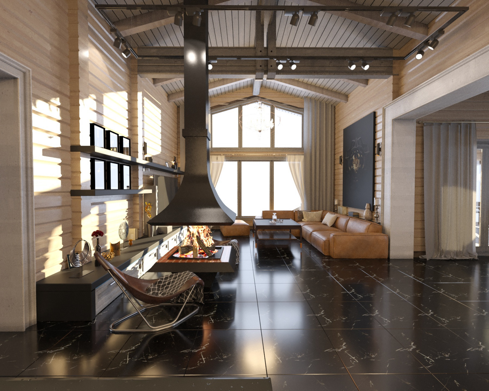 Обложка проекта: Первозванное интерьеры дома из клееного бруса