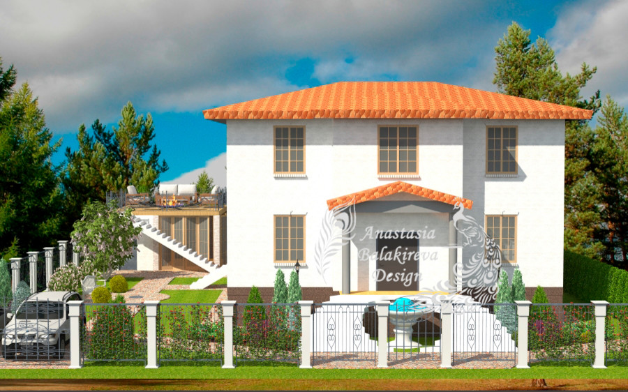 Обложка проекта: Ландшафтный дизайн загородного дома на Новорижском шоссе