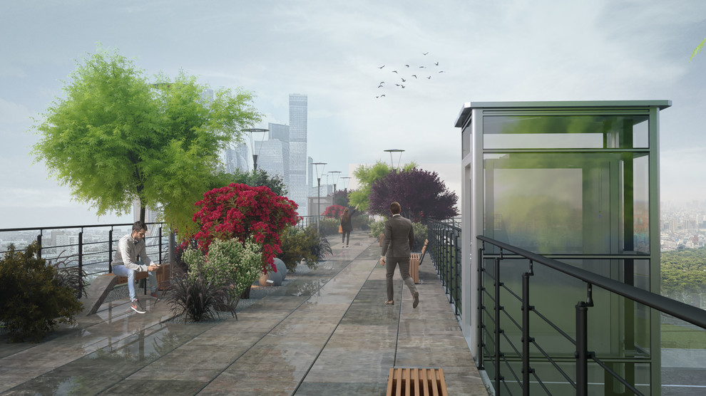 Обложка проекта: Пешеходный мост в Москве