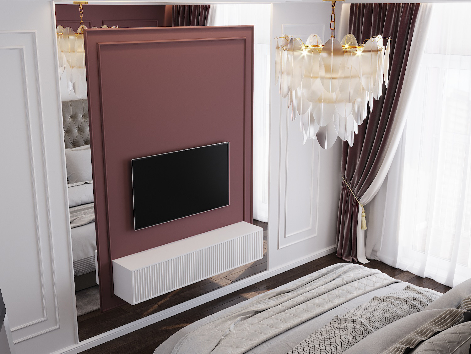 Неоклассика в пыльно-розовых тонах. Москва 2020