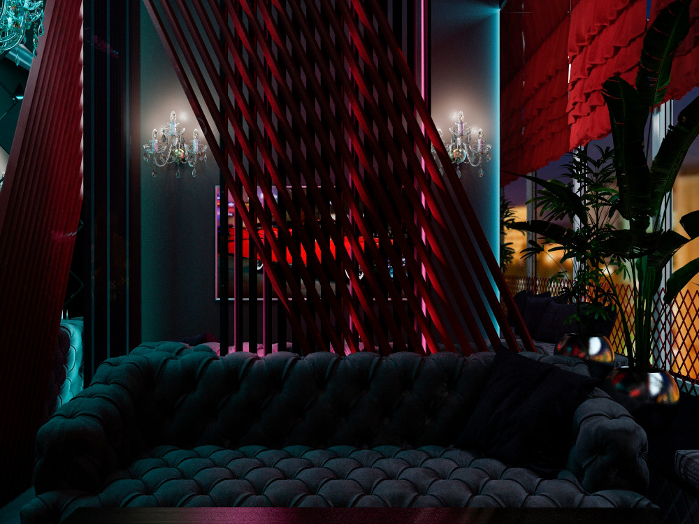 Кальянная в стиле 50х годов