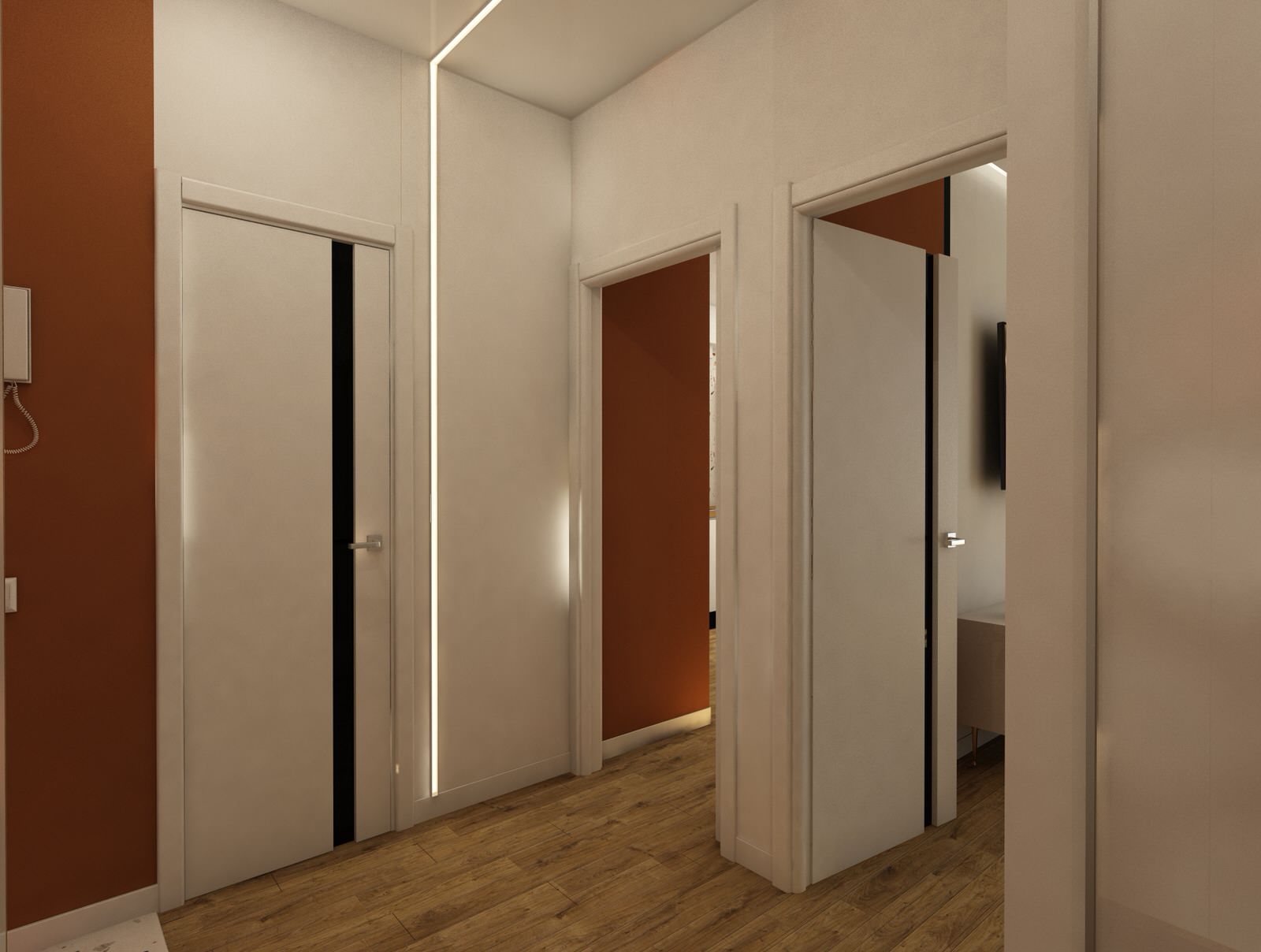 Квартира 60 кв.м. ТЗ от заказчика "Ярко и не ярко))"