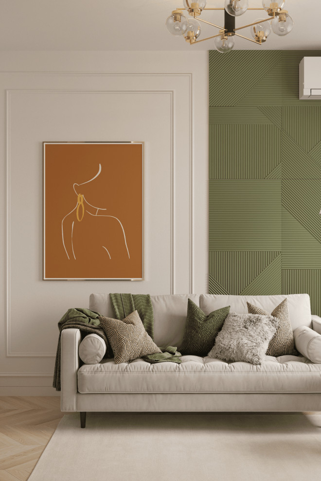 Просторная квартира в нежных оттенках со стильными элементами декора