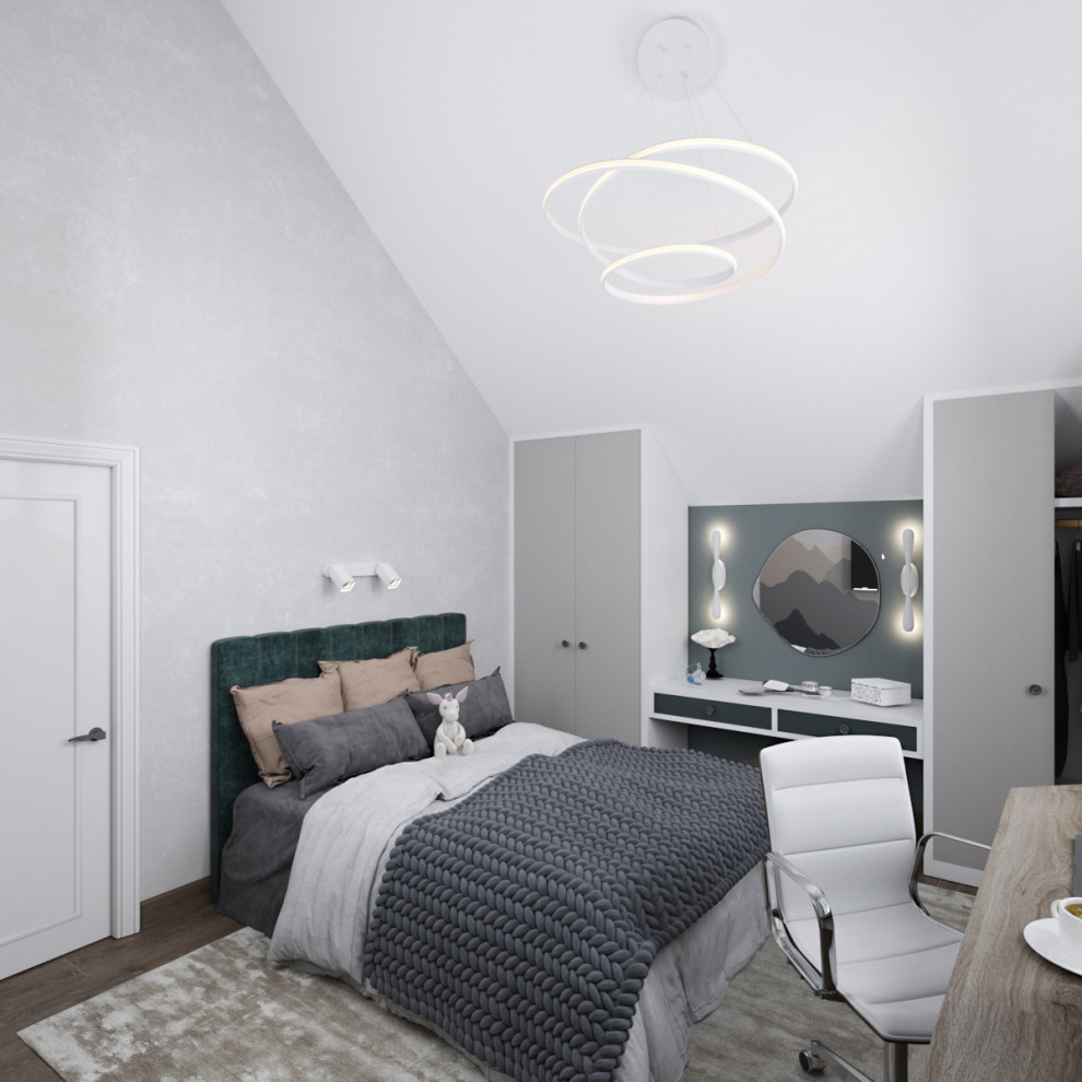 Двухэтажный дом с мансардным этажом