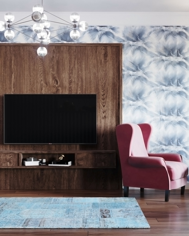 Дизайн интерьера гостиной для молодой пары с двумя детьми(вариант 2)