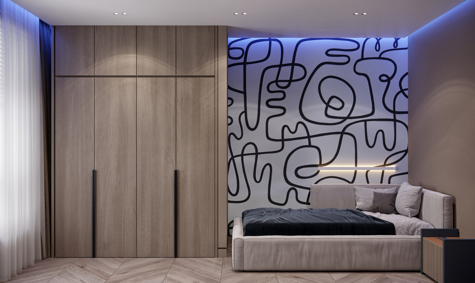 Обложка проекта: Проект трехкомнатная квартира 115 м²