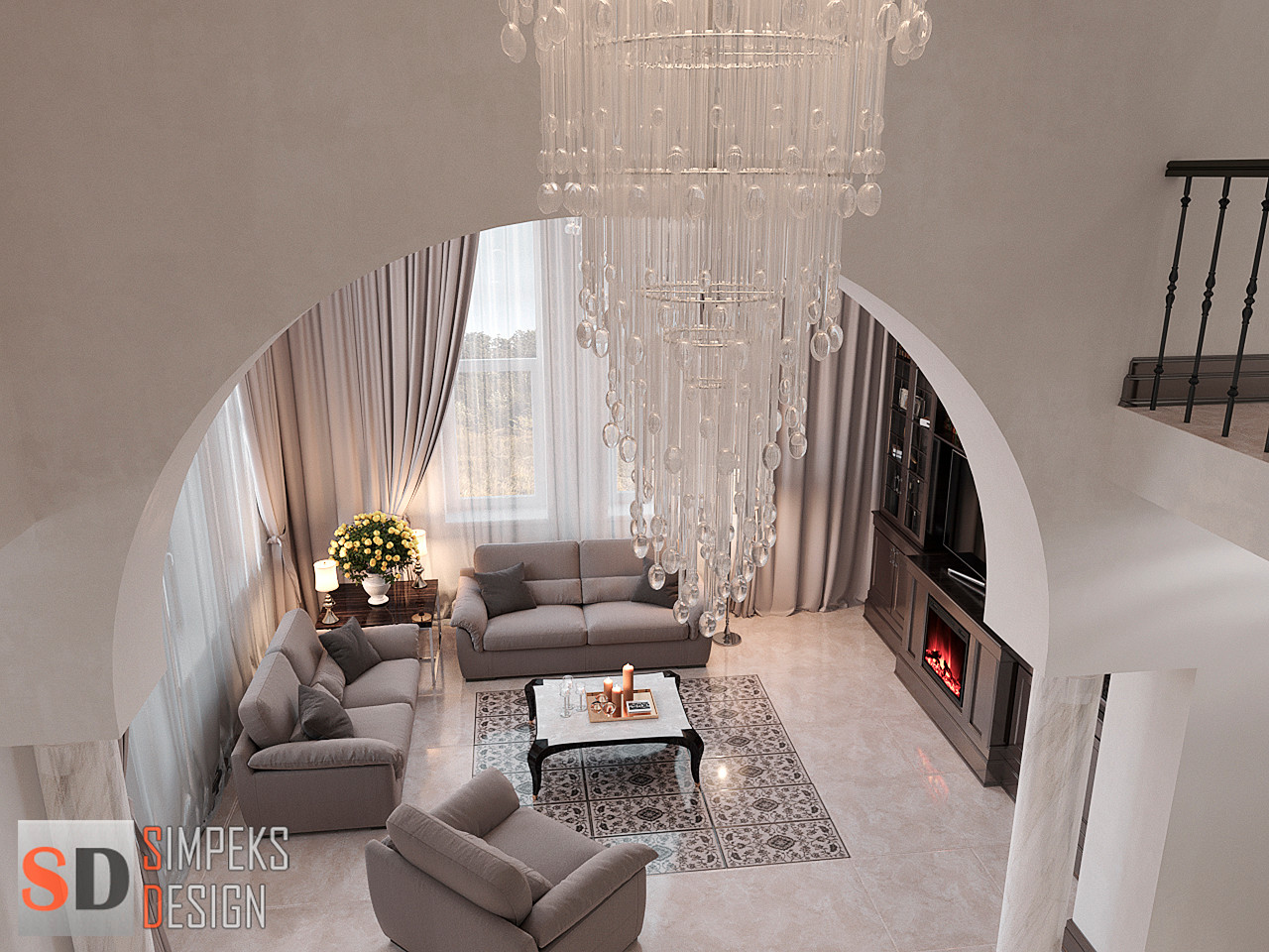 Глянцевая плитка на полу