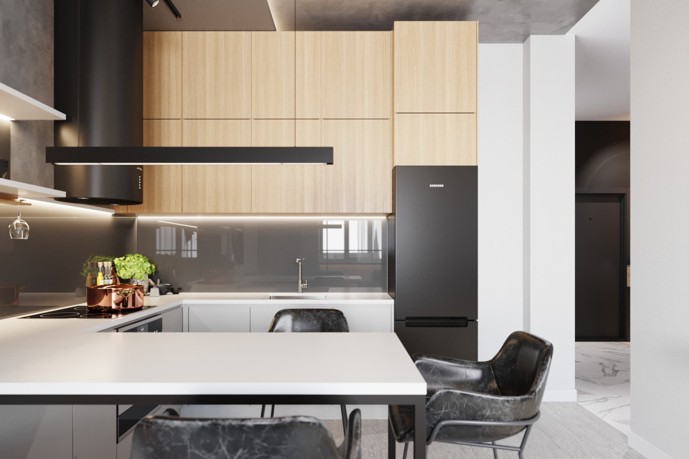 Квартира для холостяка с одной спальней и кухней-гостиной