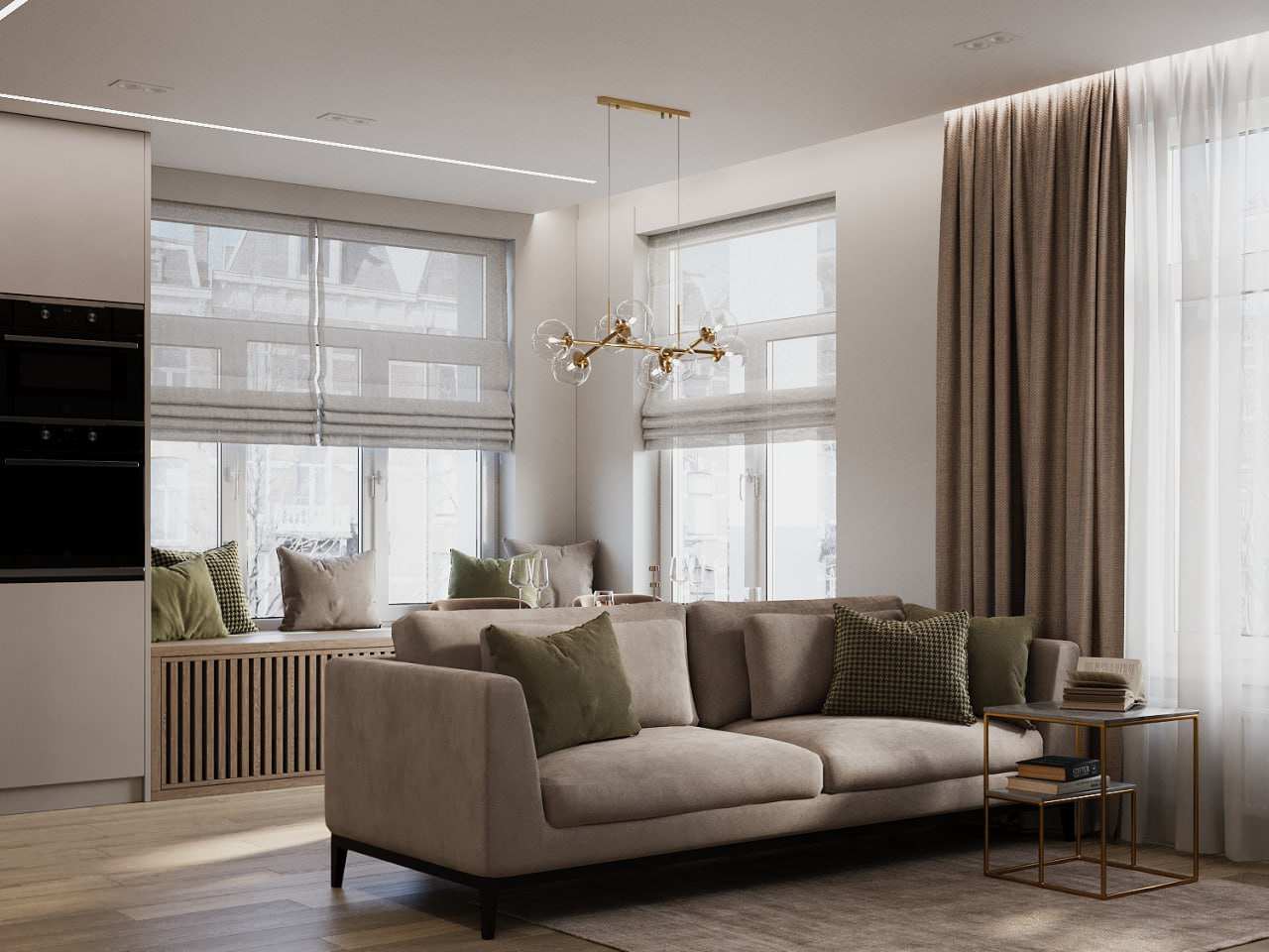 Дизайн-проект квартиры 60 кв.м в современном стиле