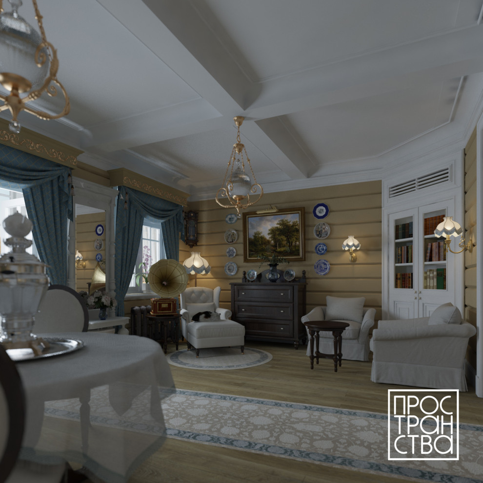 Проект гостиницы в русском стиле в Подмосковье