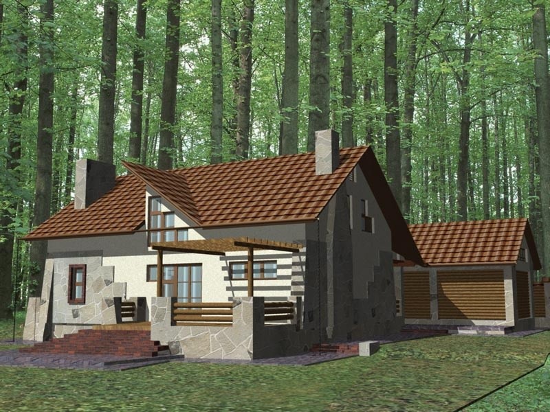 Фото+3D: Частный коттедж по индивидуальному проекту 4