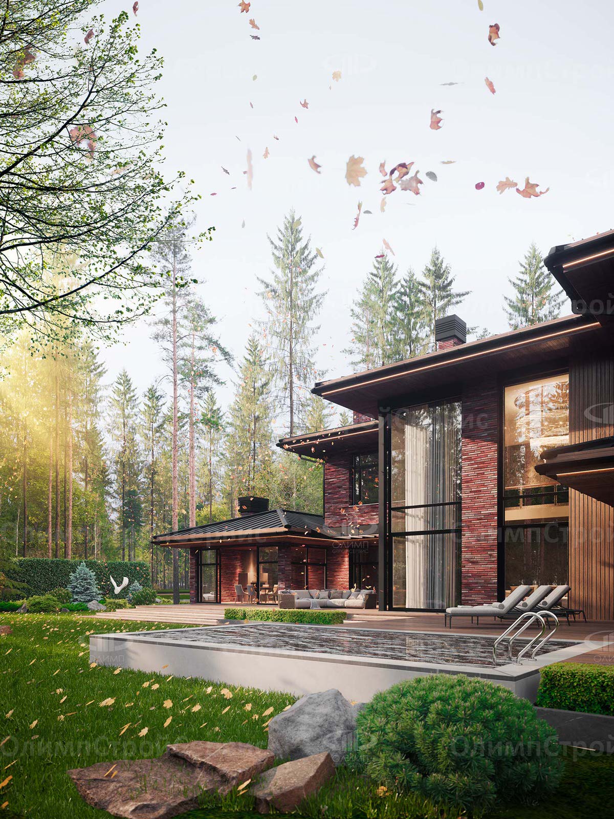 Большой двухэтажный коттедж «Ридли»