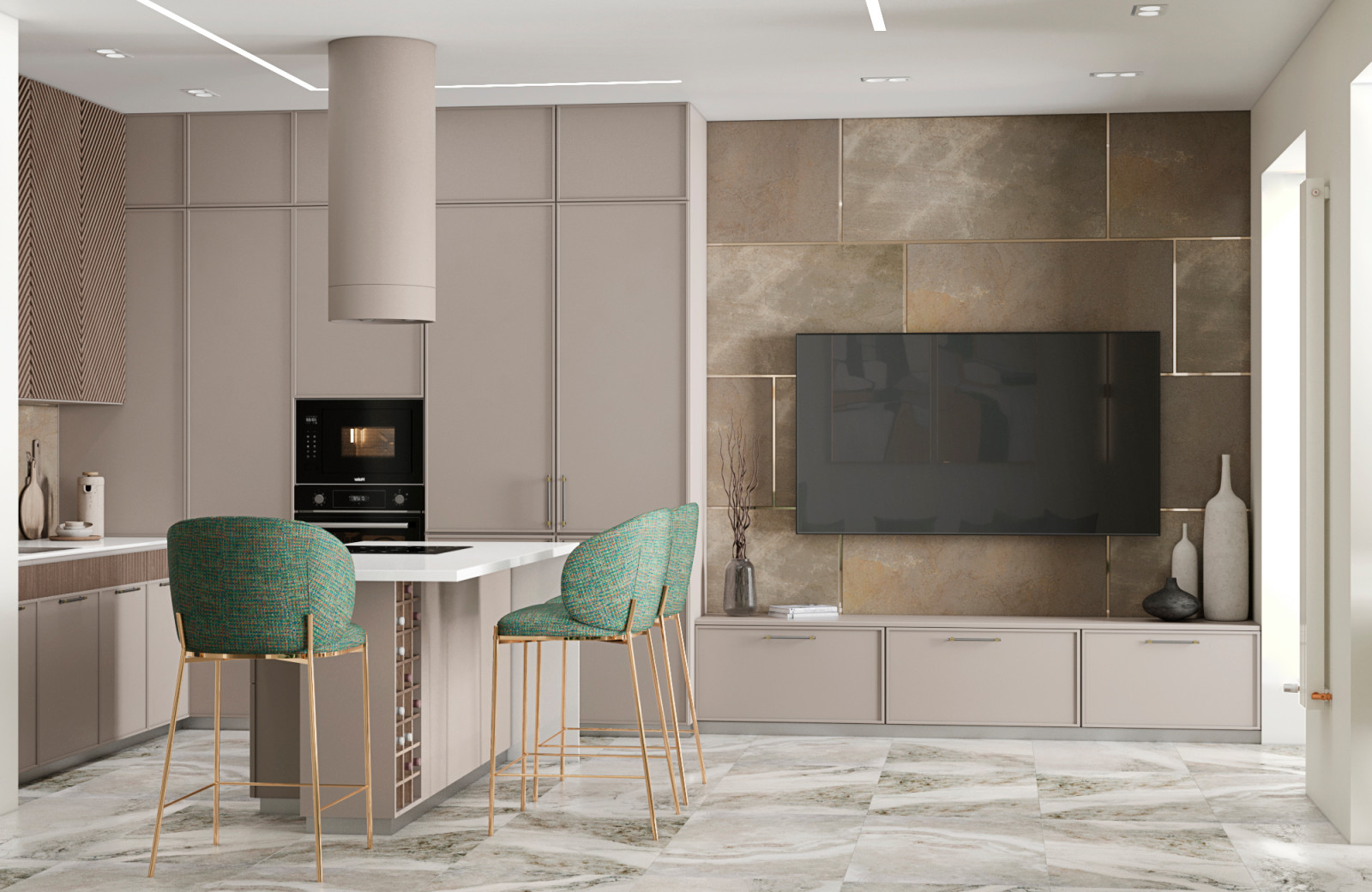 Квартира для молодой семьи с двумя детьми и домашним питомцем.