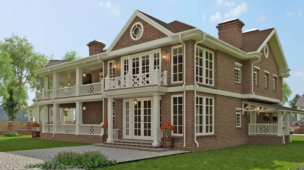 дома из красного кирпича в классическом стиле: 7 тыс изображений найдено в Яндек