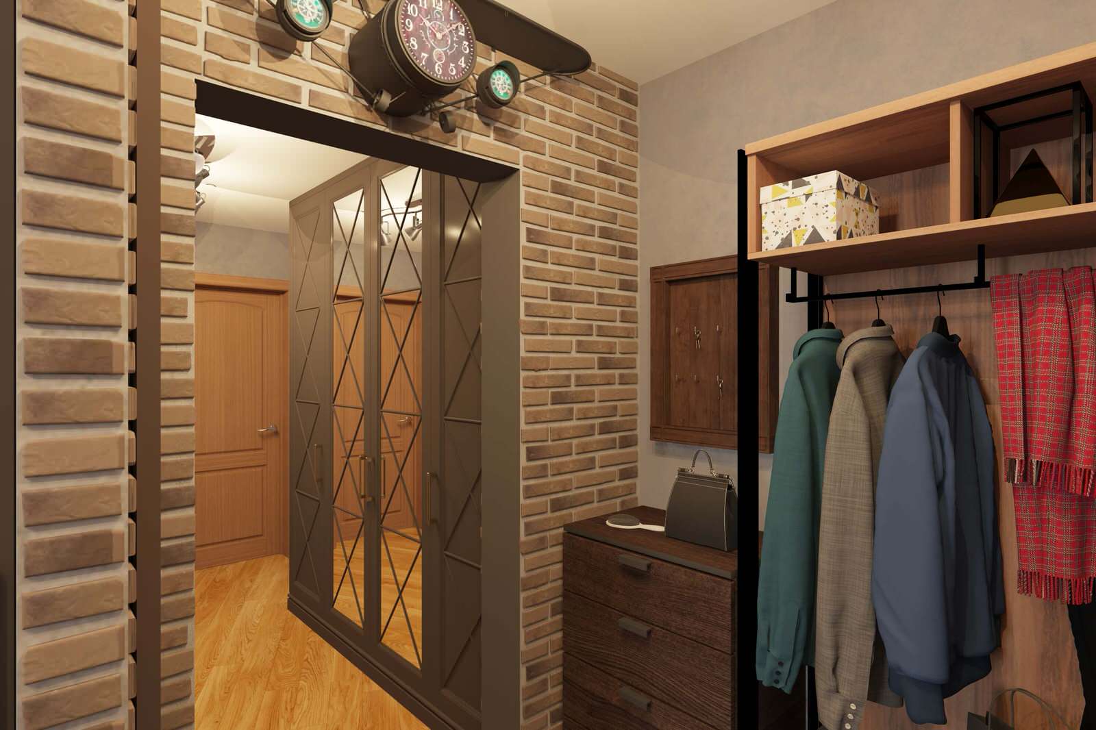 Трехкомнатная квартира 75м2 в стиле лофт, в доме серии П-3