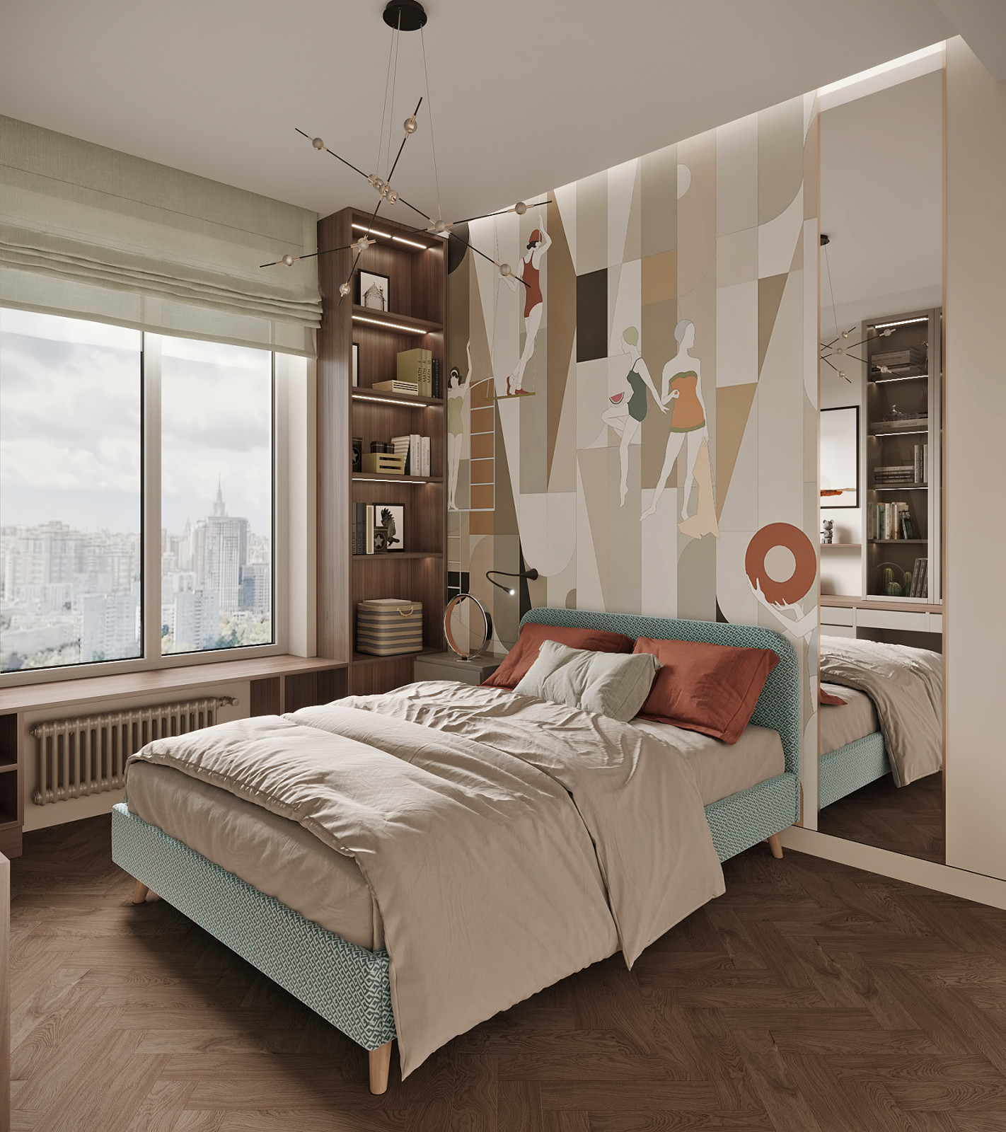 ЖК "Огни". Квартира для большой семьи. Детская дочери 1.