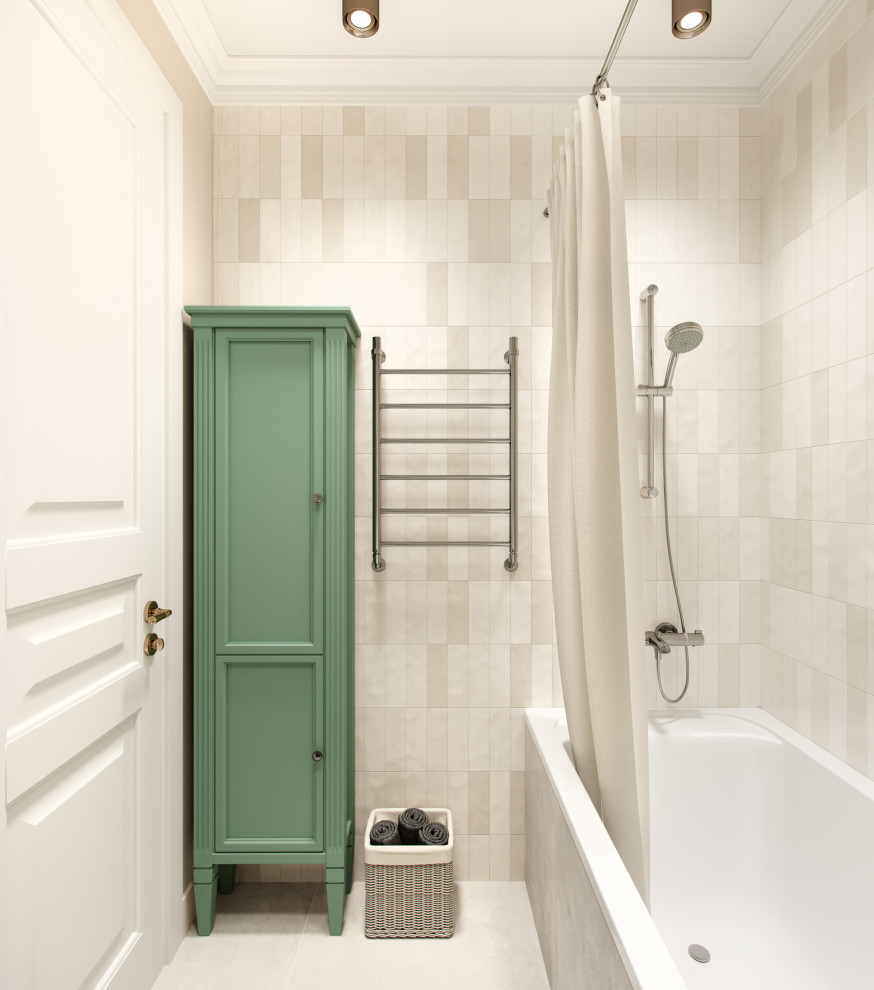 Сиреневая квартира для мамы и дочки