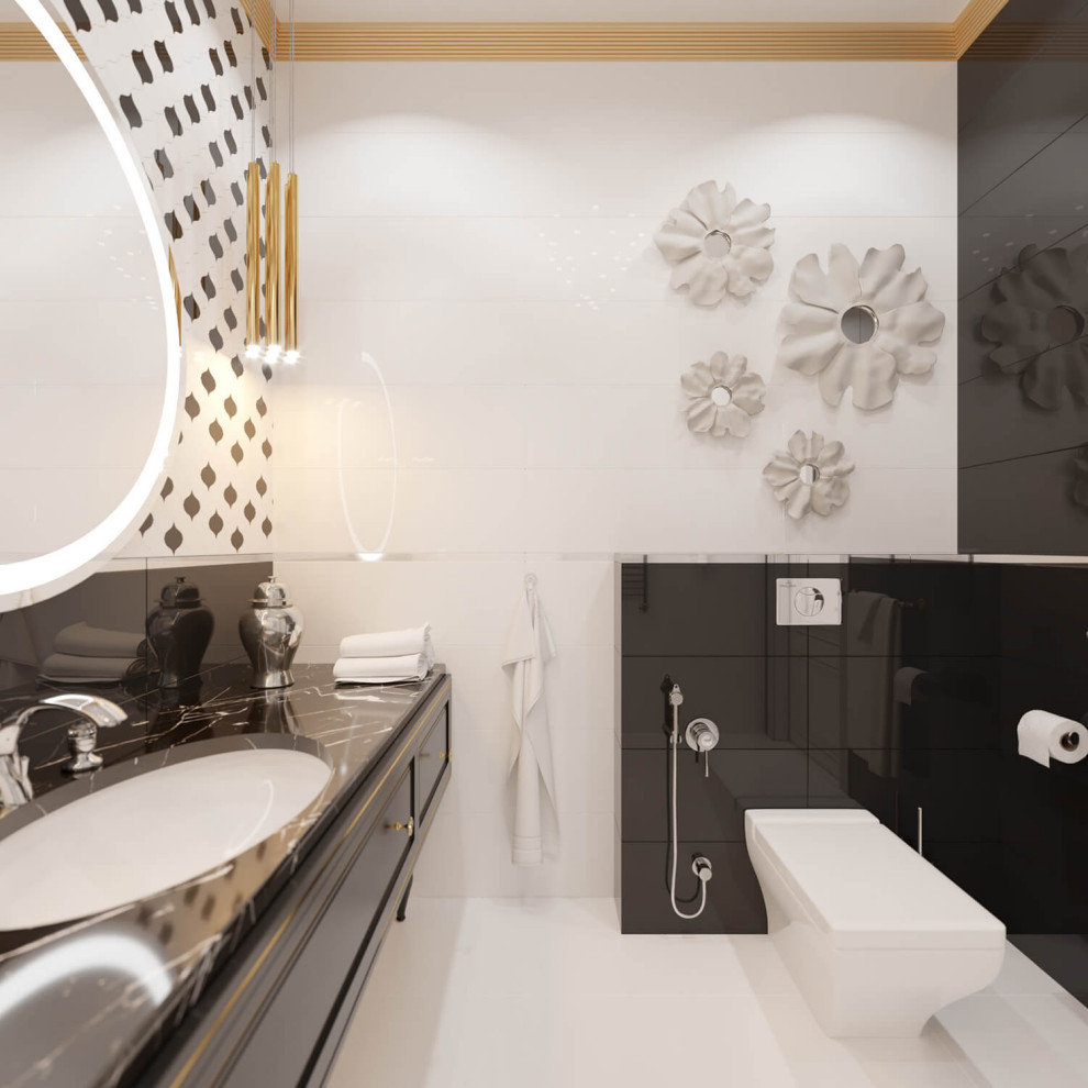 Дизайн интерьера одноэтажного жилого дома в стиле арт-деко