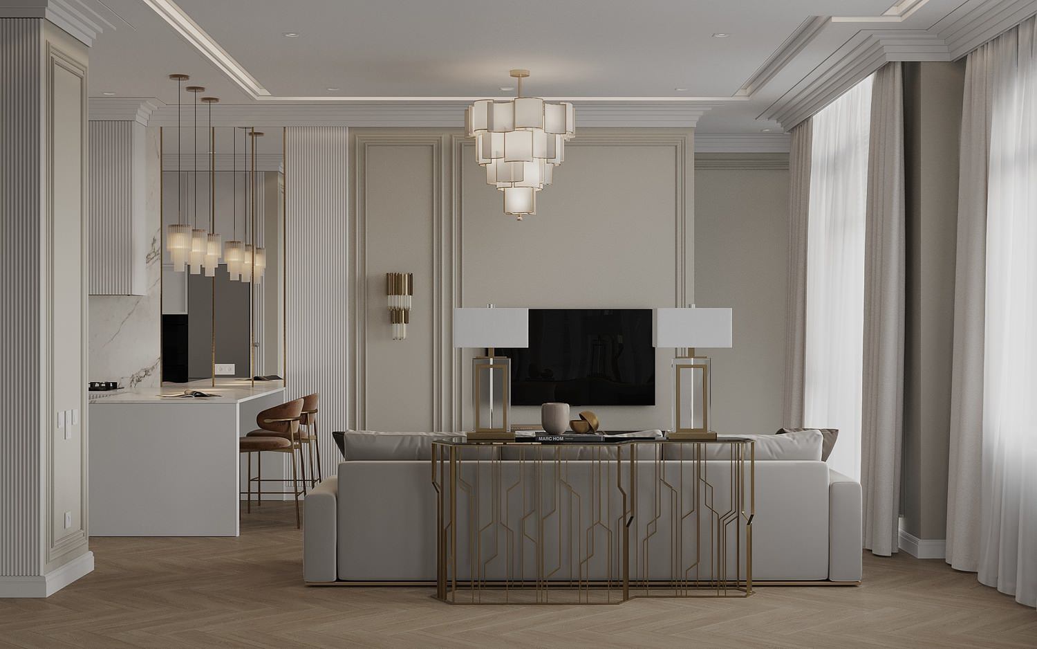 Дизайн-проект двухкомнатной квартиры для семейной пары