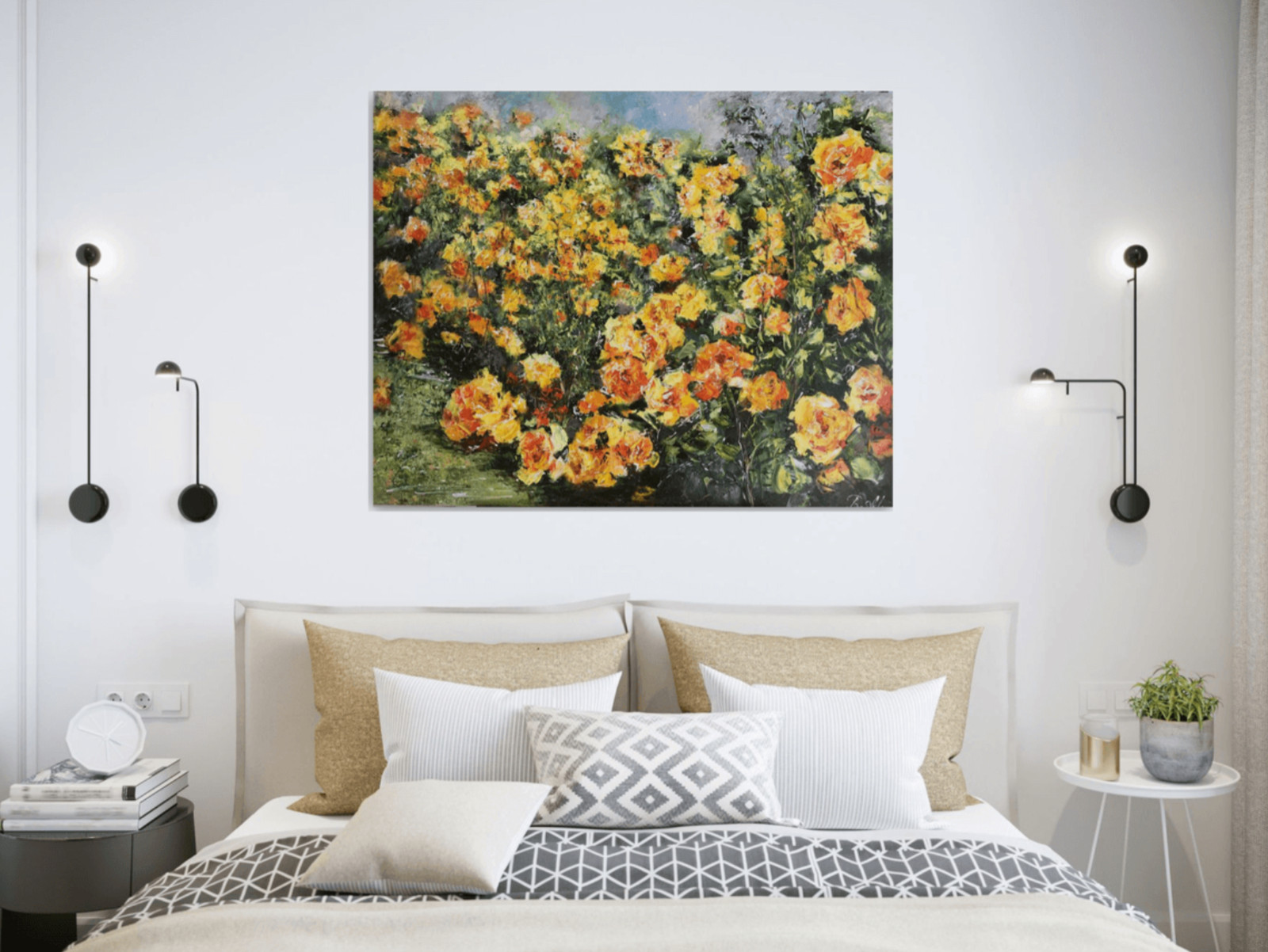 Спальня - Дизайн интерьера - Картины художницы Дианы Маливани (1)