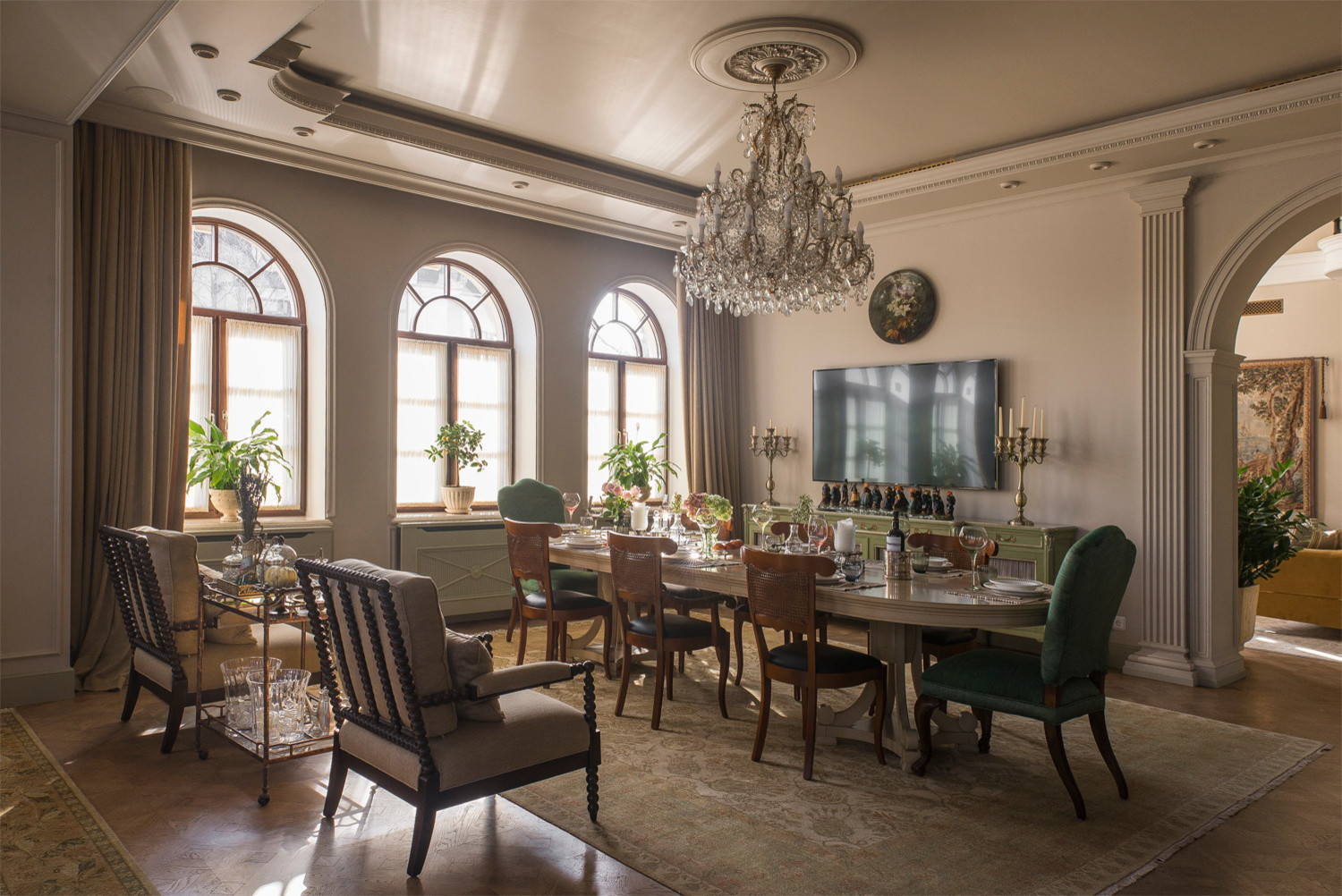 Съемка дома на Новой Риге, 1950 м². Дизайнер Анна Першхайло.