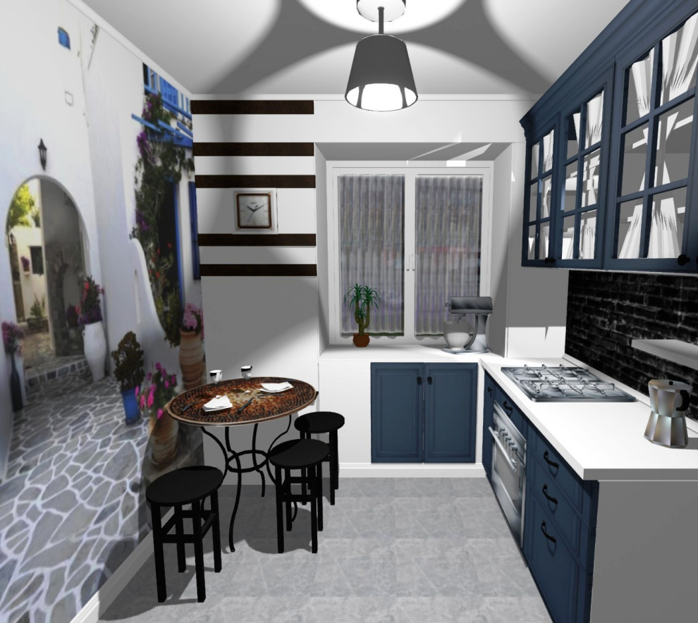 Дизайн-проект маленькой кухни в доме с планировкой хрущевка