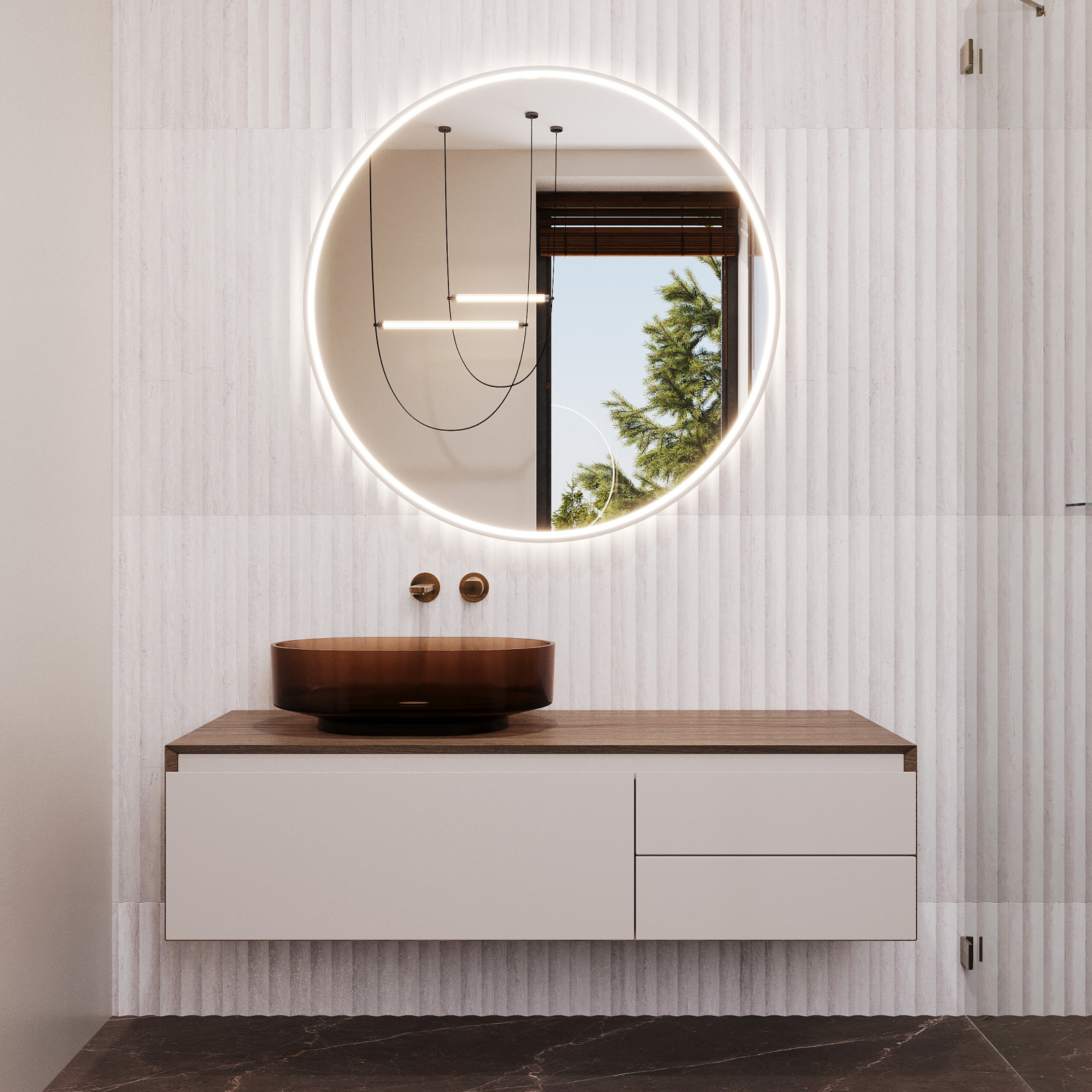 Bathroom witha a window