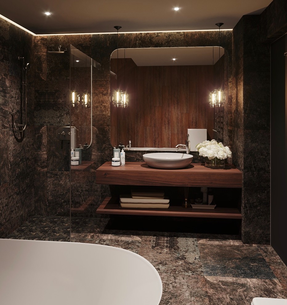 Интерьер двухуровневой квартиры в Калининграде.