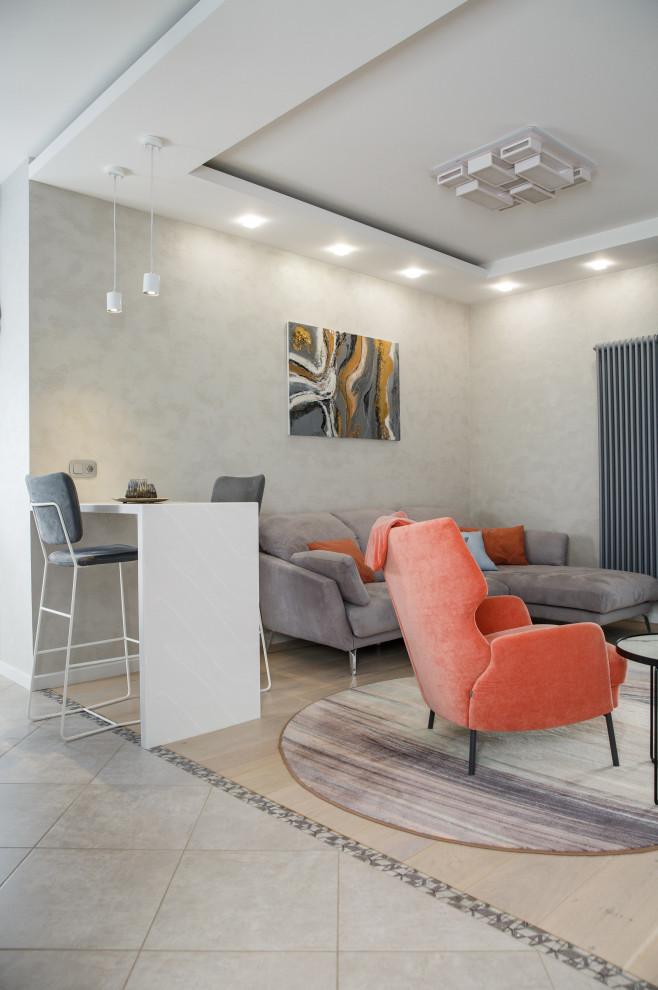 Двухэтажная квартира с мансардным потолком