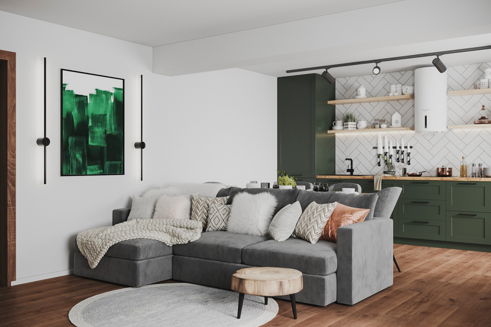 Скандинавский стиль для двухкомнатной квартиры, Народный бульвар