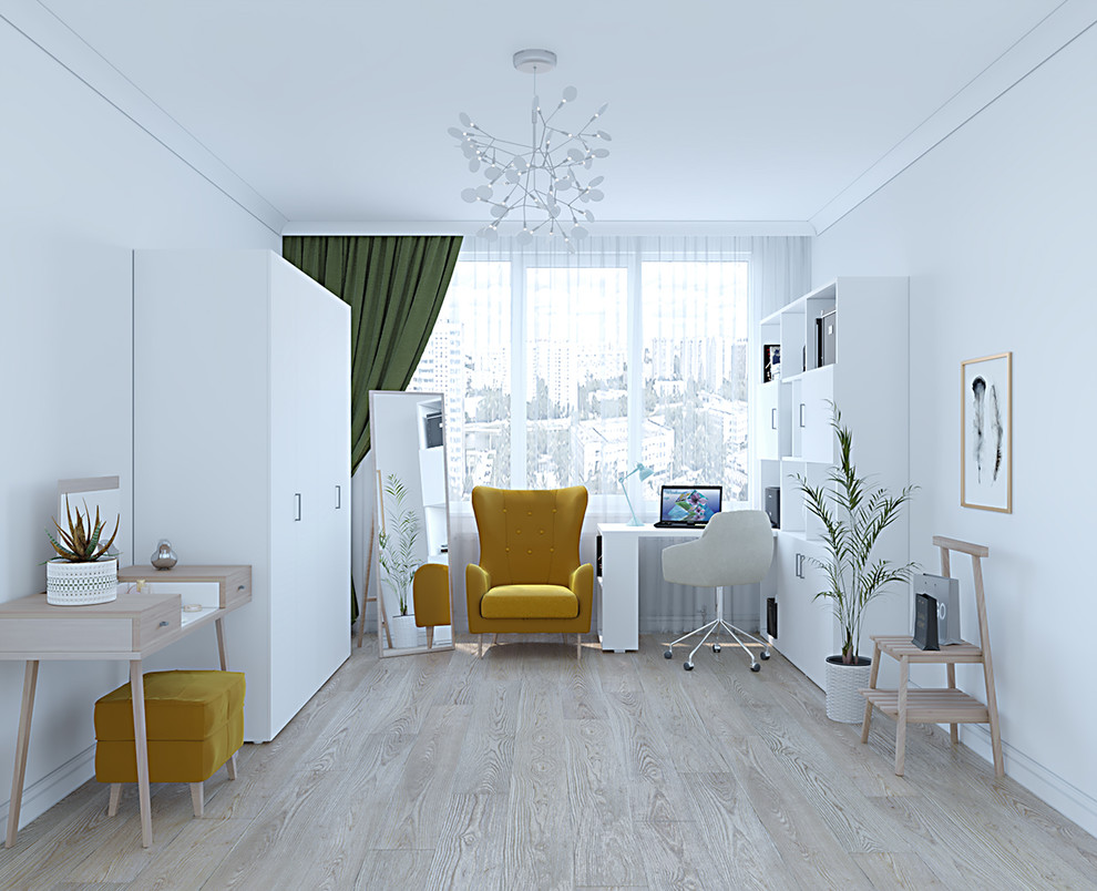 Дизайн интерьера комнаты в светлых тонах