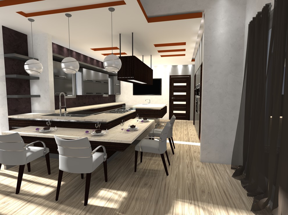 Беверли Хиллз - Лос Анджелес. Дизайн интерьера в современном стиле.