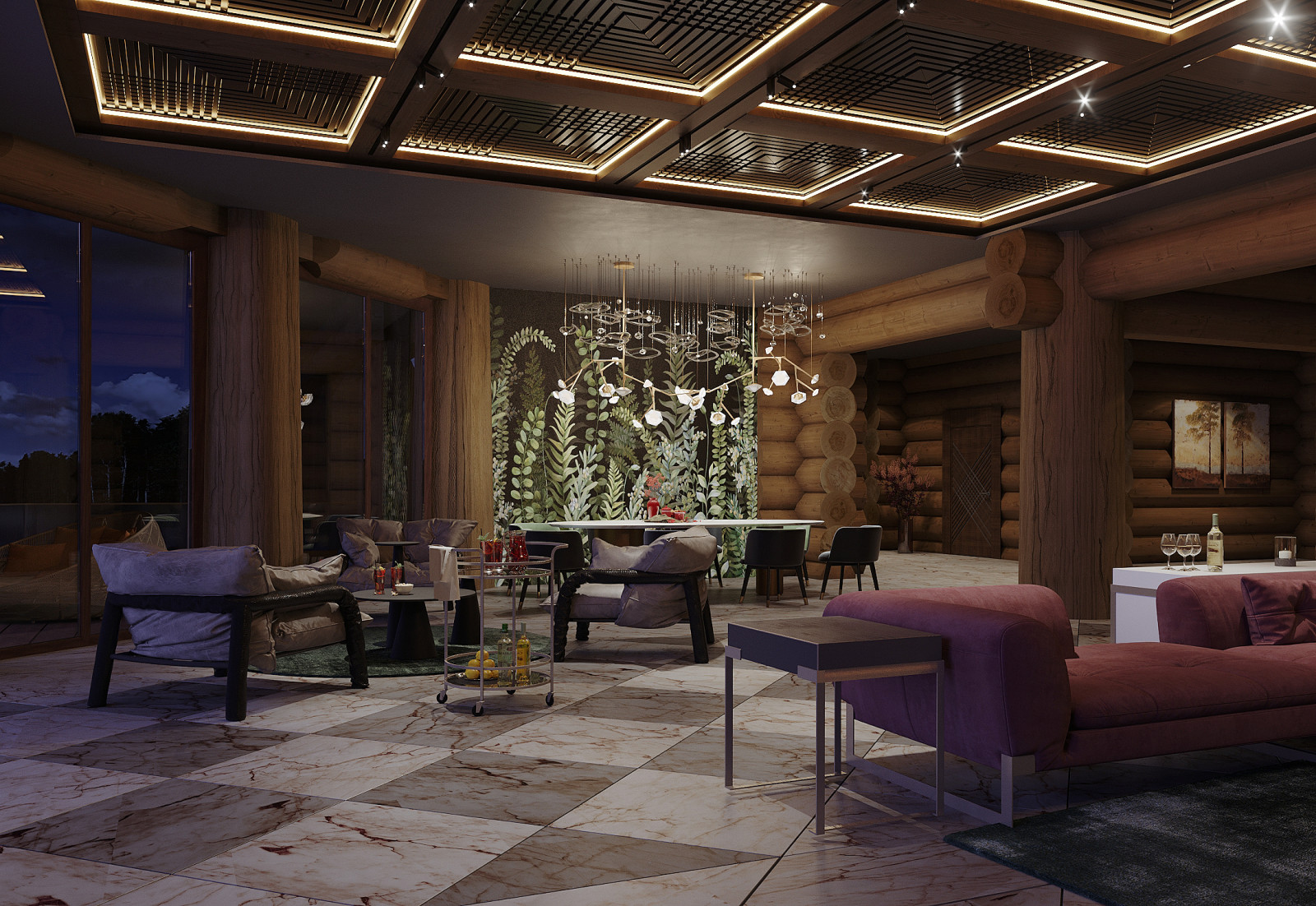 ЭСКИЗ-ПРОЕКТ ИНТЕРЬЕРА ДЕРЕВЯННОГО ДОМА