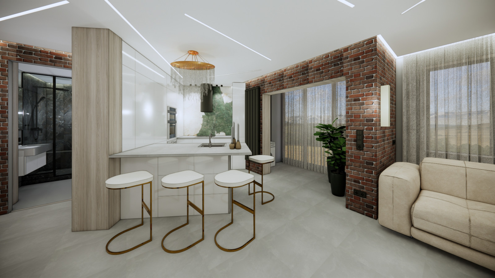 Небольшая квартира в современном стиле