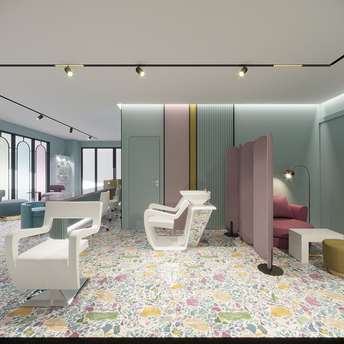 A stylish beauty salon in Milan