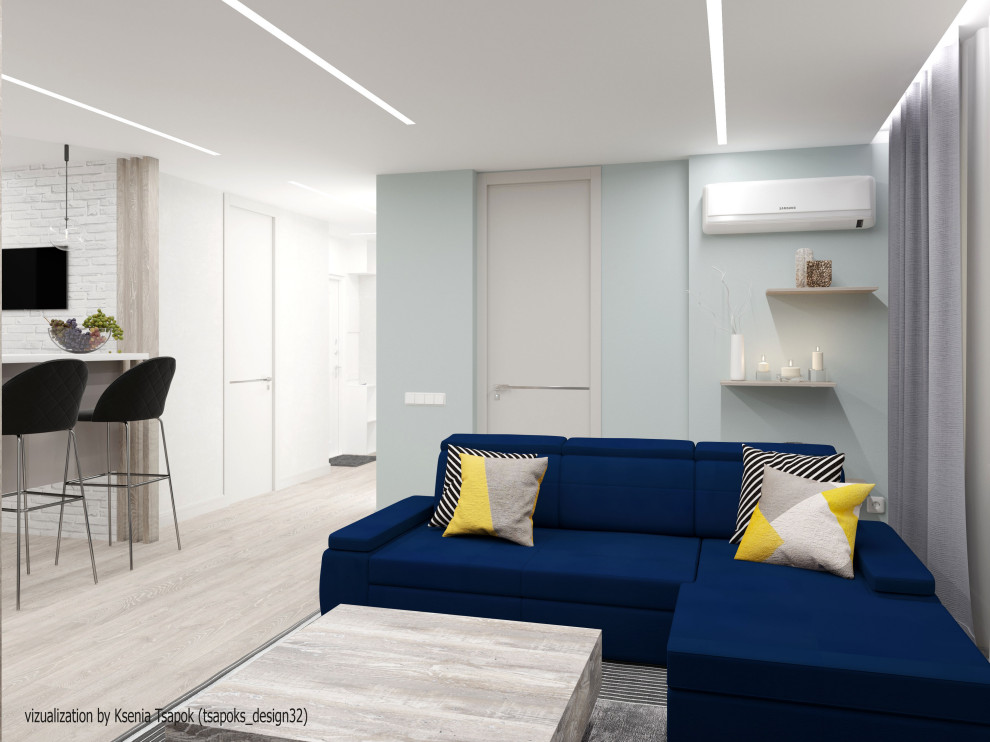 2х-комнатная квартира с объединенной кухней-гостиной